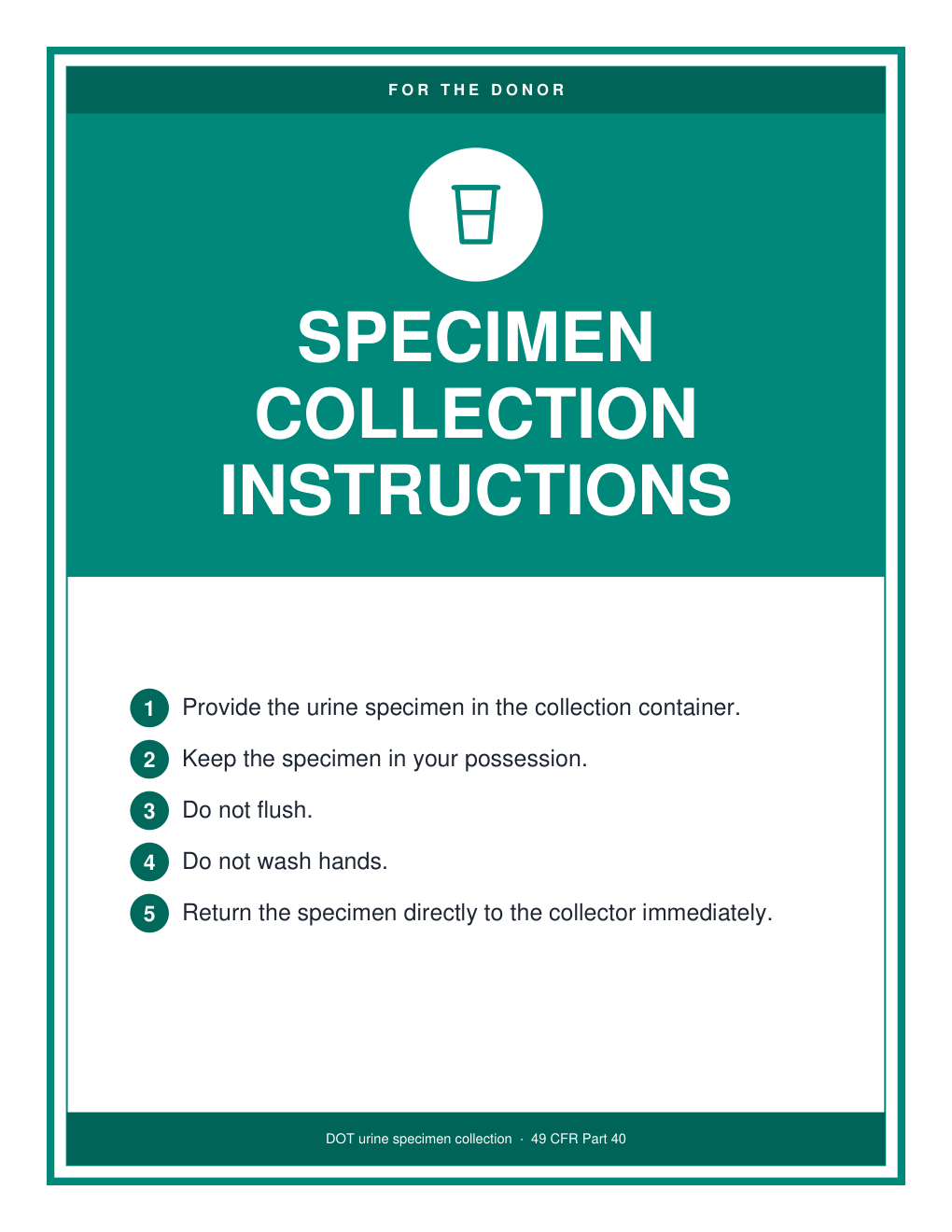 Donor Instruction Sign preview