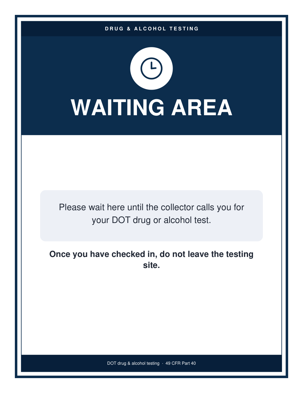 Waiting Area Sign preview